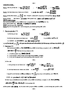 Bộ đề ôn học kì 2 môn Toán 11